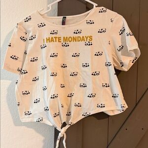 Electric Family Kids Panda Tee - White and Black